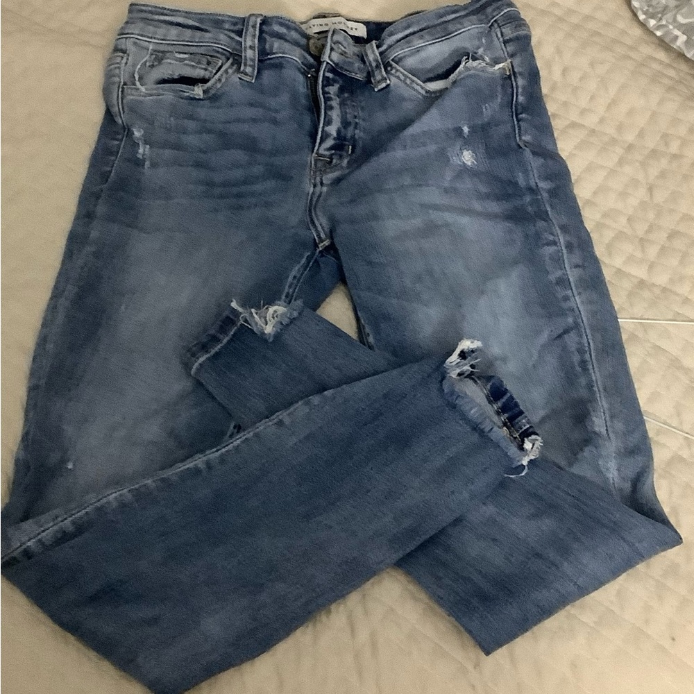 Ripped Skinny jeans light wash blue